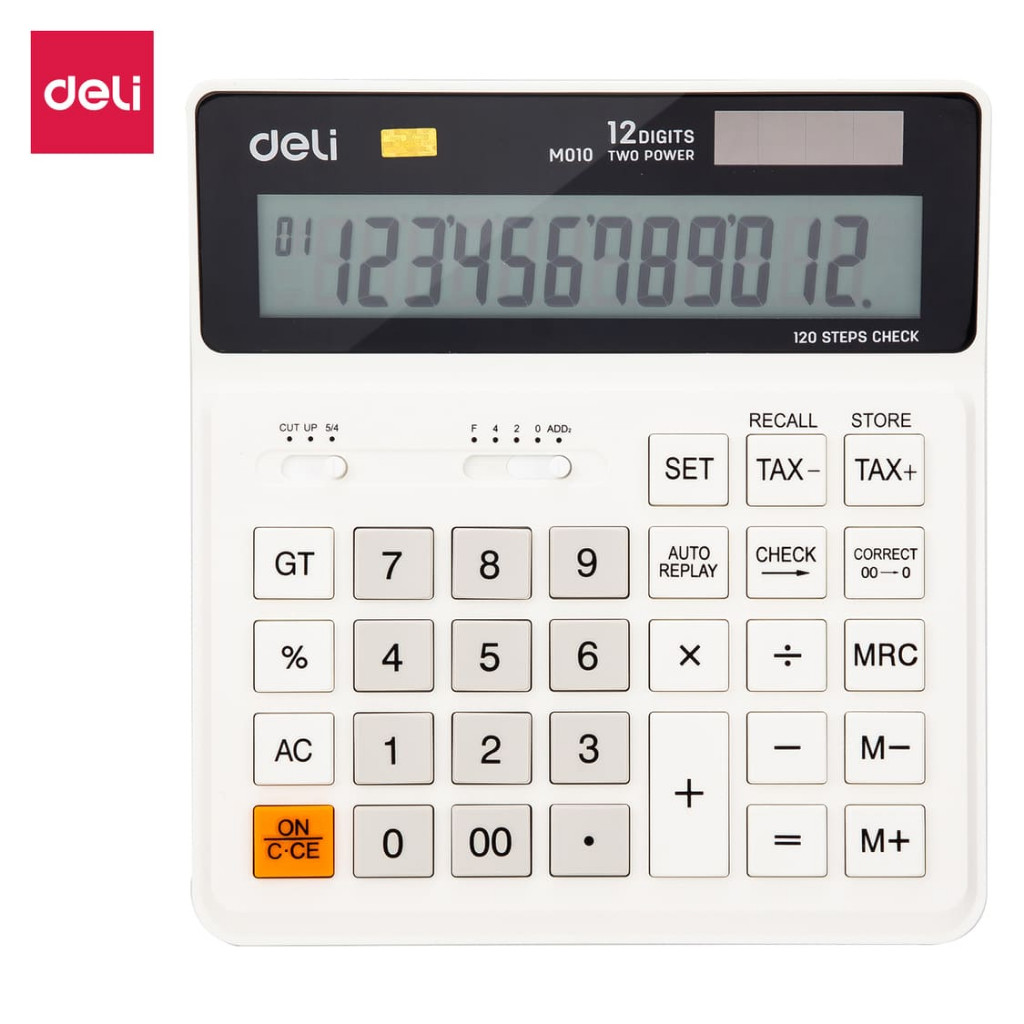 

Deli Kalkulator / Calculator EM01010 12 Digit White / Putih