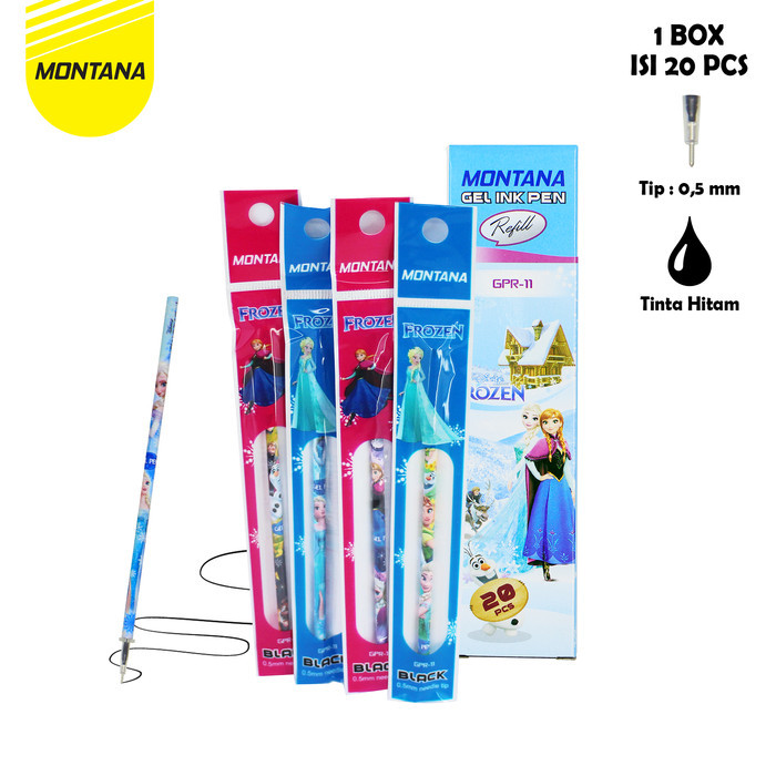 

Gel Pen Refill / Isi Pulpen Montana GPR-11 FRZ / 0.5 mm / 1 BOX 20 SET