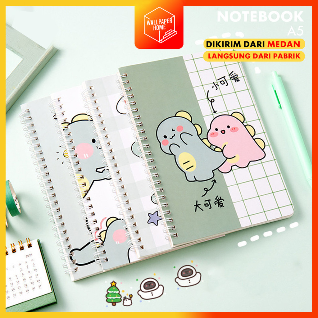 

(PAKET ISI 4) Notebook A5 Buku Diary Aesthetic Isi 4PCS Buku Jurnal Aesthetic Sekolah 60 Lembar [COD]