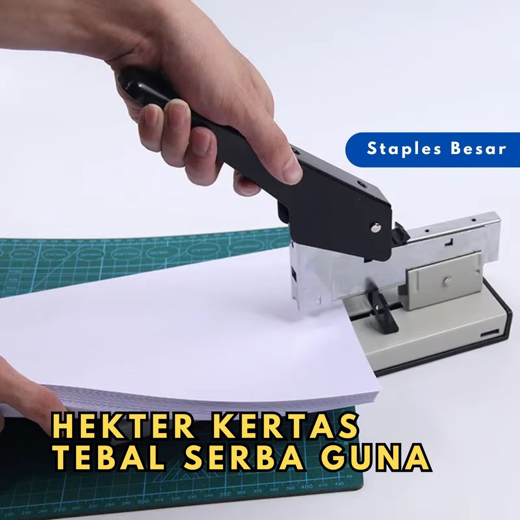 

Hekter Kertas Tebal Serba Guna Heavy Duty Stapler Kangaro BR071 Staples Besar Adjustable Logam Max