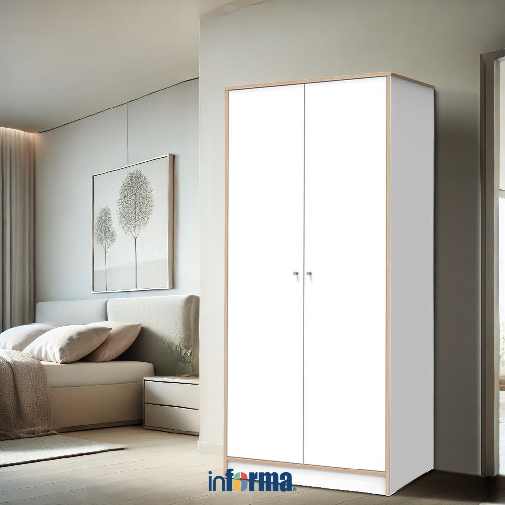 Informa Riyo Lemari Pakaian Anak 2 Pintu Wardrobe Storage Kabinet Tempat Simpan Baju Lemari Aestheti