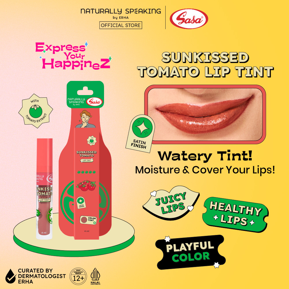 [Gimmick] - Naturally Speaking x SASA Sunkissed Tomato Lip Tint 4 ml