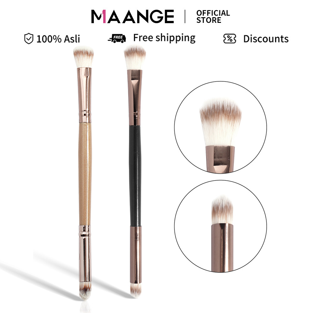 MAANGE Eyeshadow Makeup Brush Multi-use Dual-ended Kuas Eyeshadow Detail Blending Brush Professional