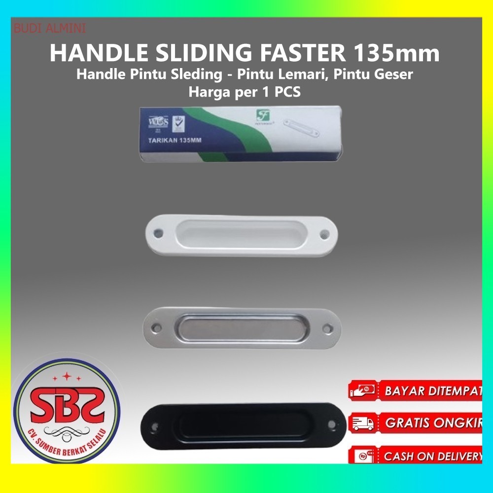 Handle Sliding Faster 135 mm - handel tanam -  handle pintu sleding - pintu geser sliding laci & pin