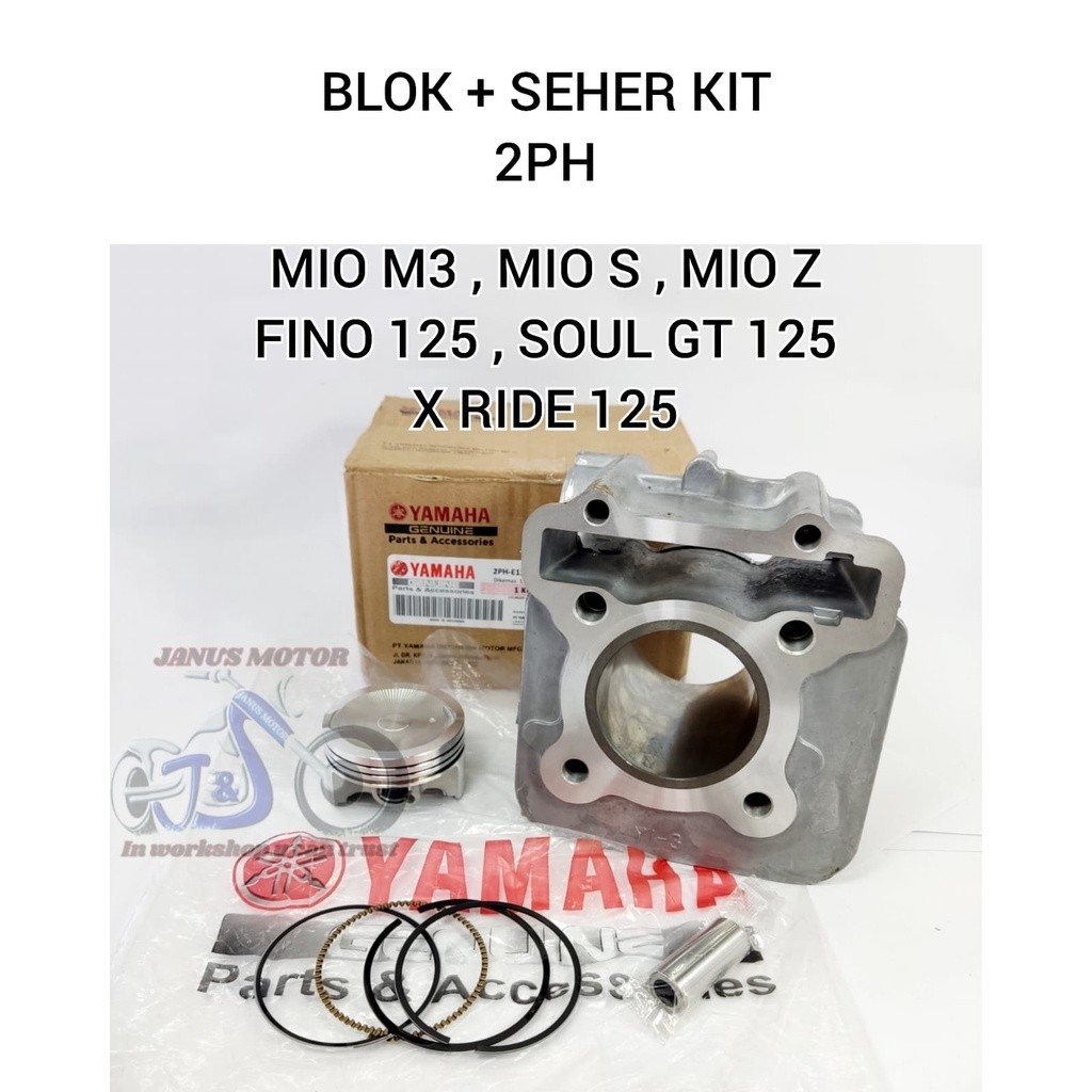 Blok + seher MIO M3 2PH KUALITAS ORIGINAL Block piston kit set komplit SOUL GT 125 , X RIDE 125 , FI