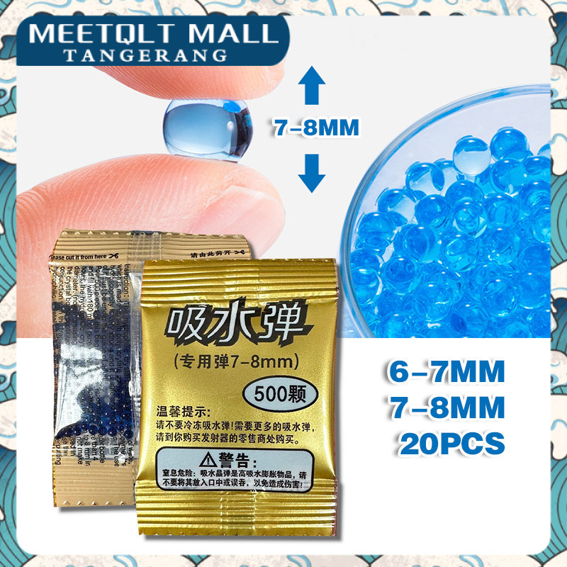 Water Gel Gun Hydrogel Peluru Mainan Tembakan Anak  Peluru Rendam Air Bahan Jelly