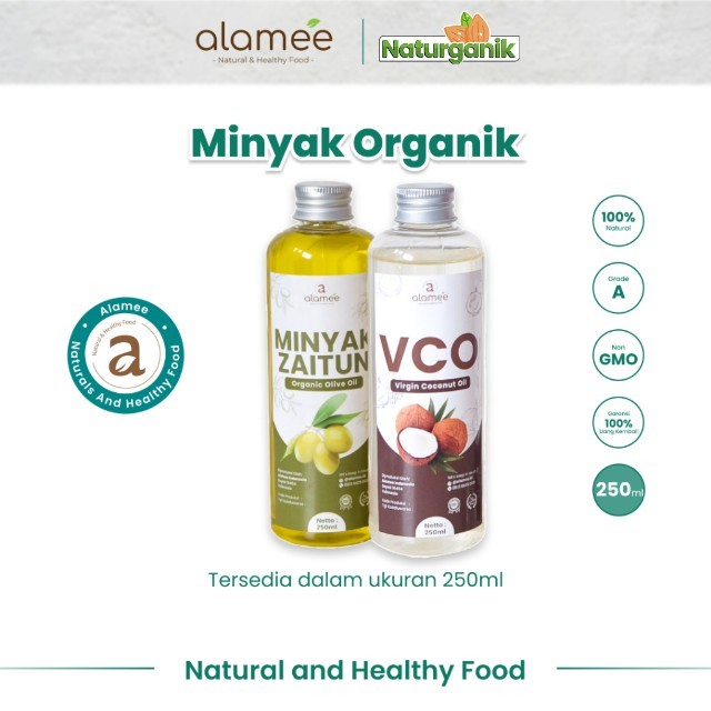 

alamee minyak murni tanpa bahan pengawet tambahan cocok untuk kebutuhan harian minyak zaitun 250ml Naturganik