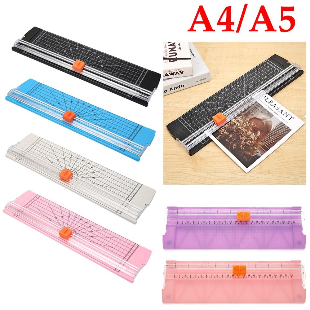 

A4/A5 Paper Cutting Guillotine Paper Cutter with Pull-out Ruler for Photo Trimmers Scrapbook Lightweight Cutting Mat Machine