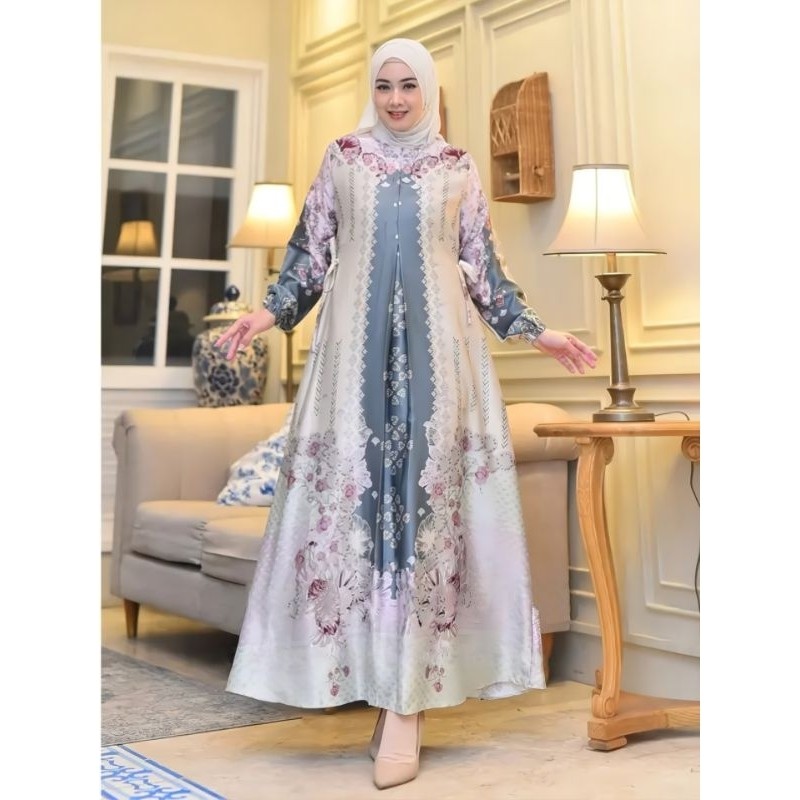 Nura Collection Official - Nuriel Shop - Baju Gamis Wanita Model Terbaru Bahan Maxmara - Gamis Terat
