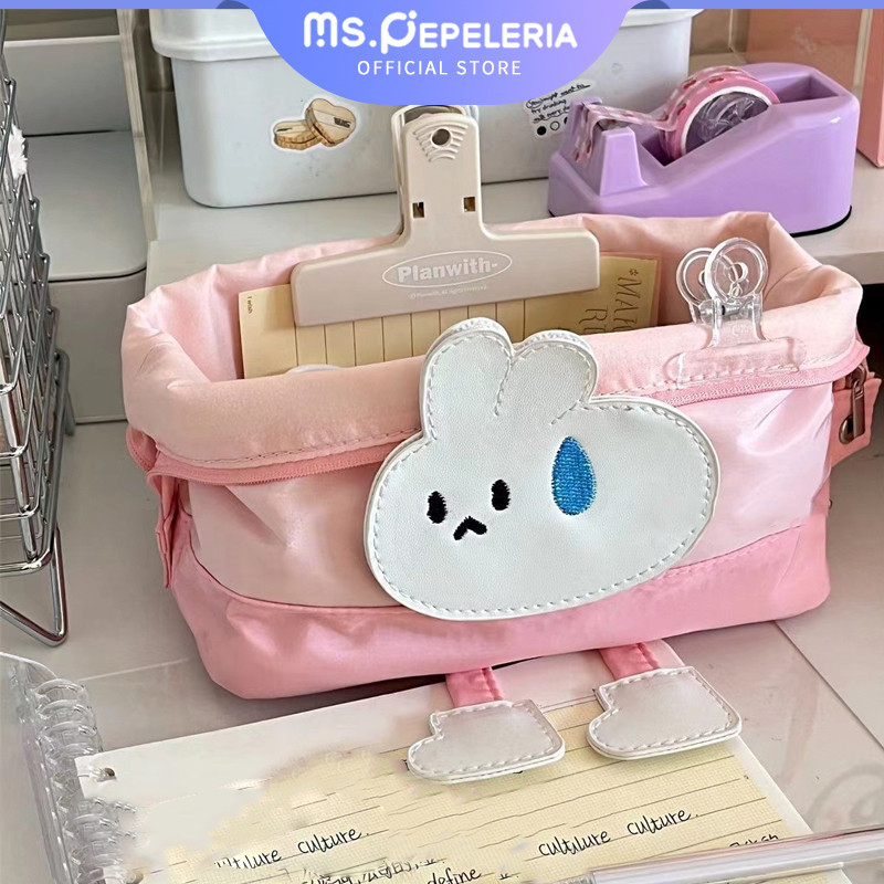 

Tempat pensil kelinci/Tas pensil kelinci berkeringat lucu gaya kartun girly bernilai tinggi tempat penyimpanan alat tulis tas pensil berkapasitas besar-Ms.Pepeleria