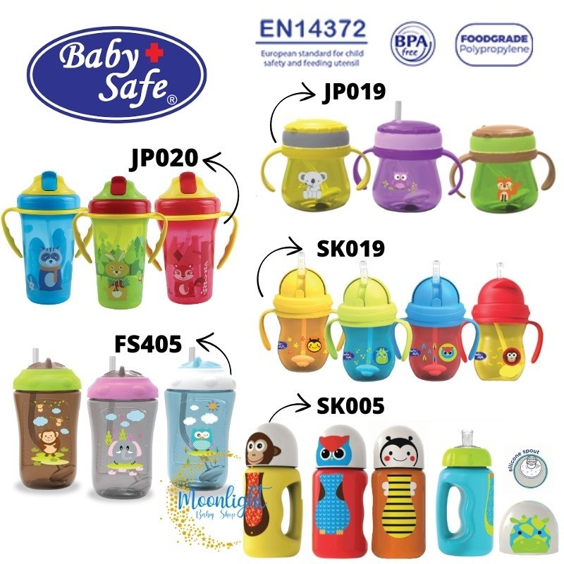 Botol Minum Sedotan Bayi Anak | Baby Safe Training Cup  : (FS405,JP019 JP020 SK005 SK019 JP020)