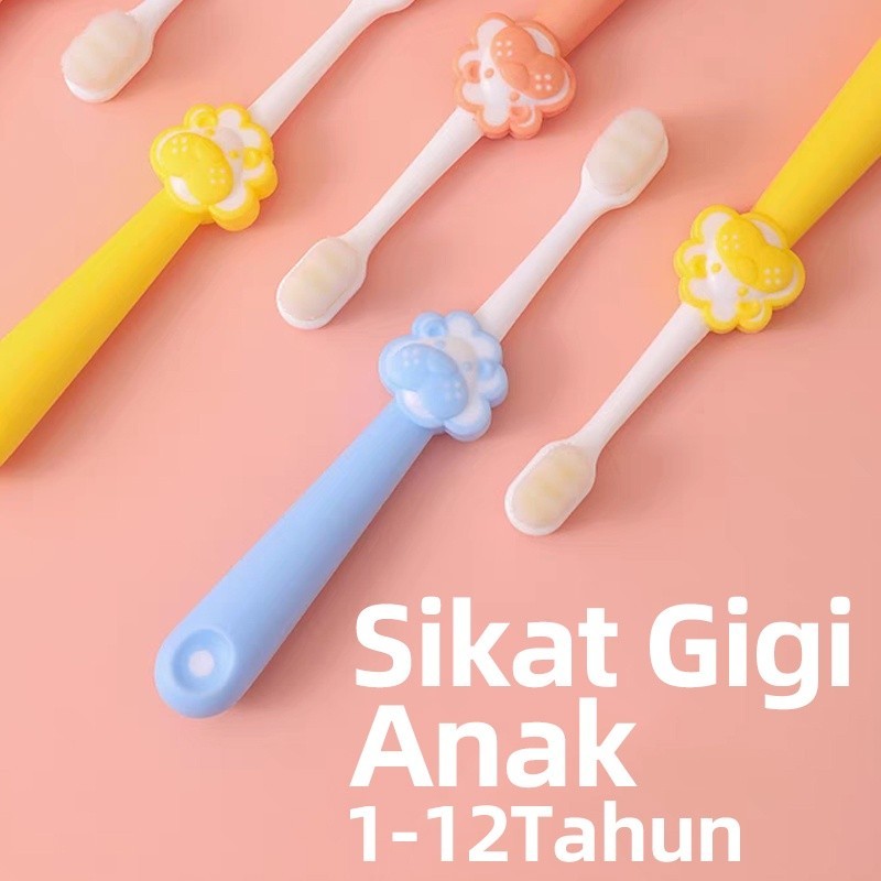 Sikat Gigi Anak lembut Menggemaskan Motif Baby Lion  Sikat Gigi Bayi 1-12 Tahun