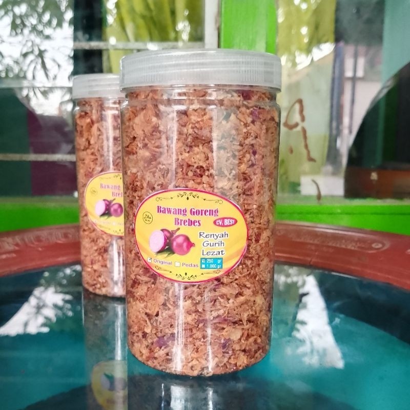 

Bawang goreng brebes asli 250gr Toples kualitas terjamin