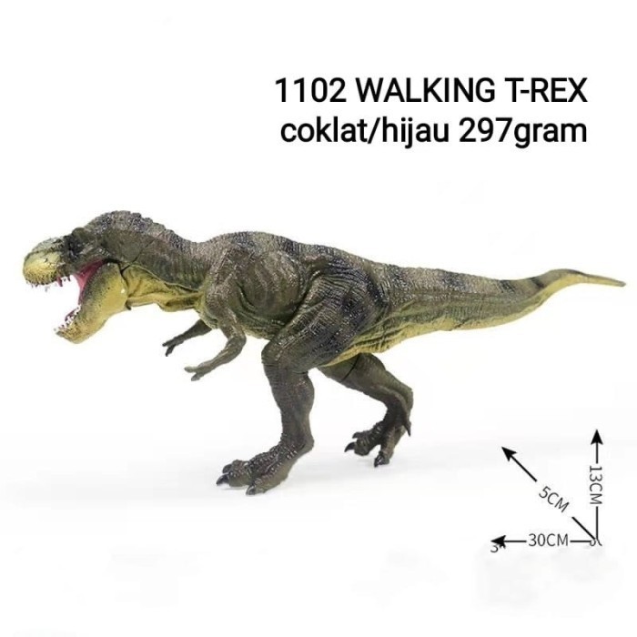 Dinosaurus World Park Jurassic Tyrannosaurus Rex T-Rex - Hijau