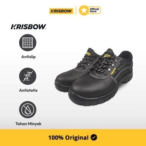 Krisbow Sepatu Safety Shoes Argon 4 Inchi Ukuran 43 - Hitam