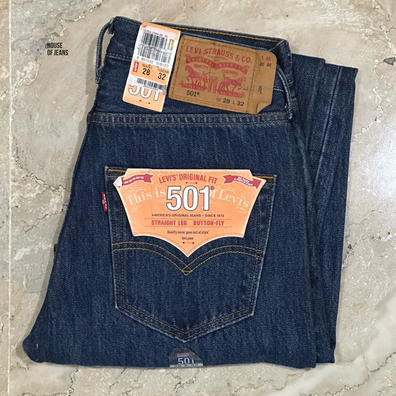 Celana Jeans 501 Original Fit Dark Stonewash 501-0194