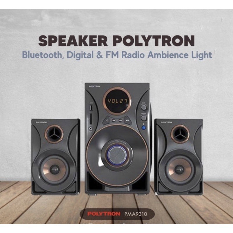 POLYTRON SPEAKER AUDIO PMA 9310 PMA9310 SUPER BASS USB BLUETOOTH