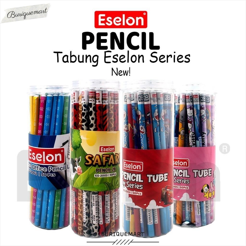 

50pcs Pensil Karakter Eselon / 1 Tabung Pensil 2B Karakter BRQ