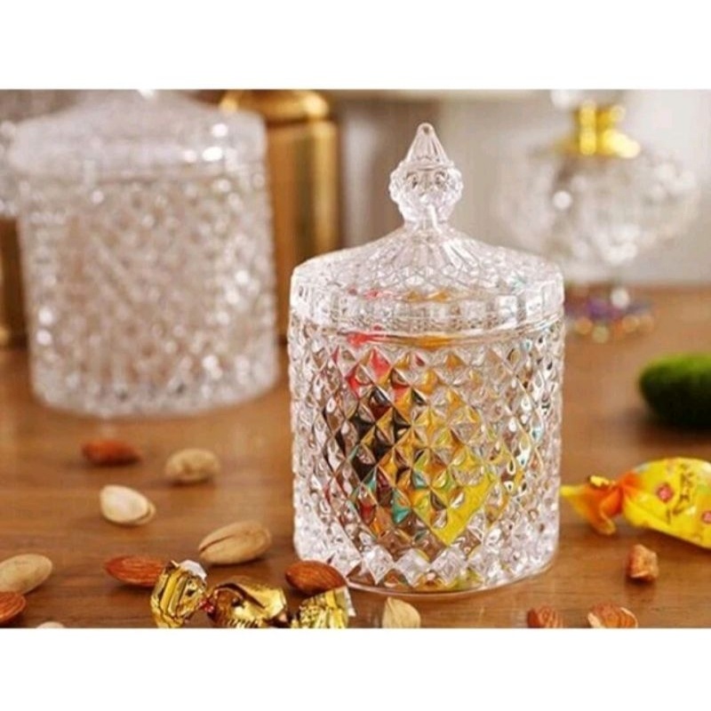 TOPLES KRISTAL TG1030-2.5 SMALL /CRYSTAL JAR TOWER /CANDY JAR / HAMPERS / SOUVENIR PERNIKAHAN/TOPLES