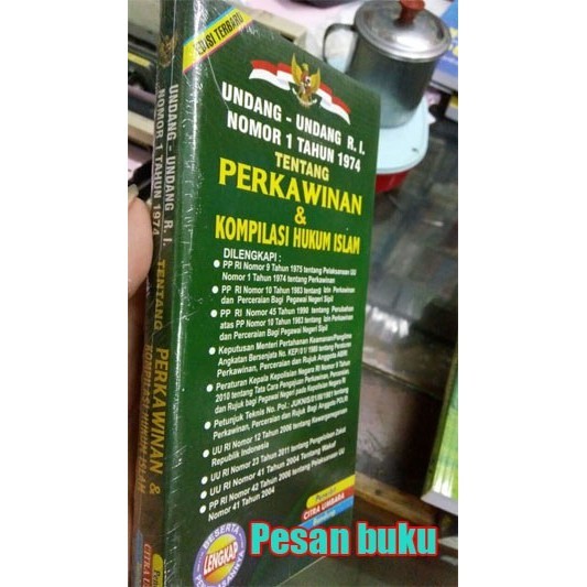 Terlaris ✨ -Buku UU RI.no 1 th.1974.ttg Perkawinan & kompilasi hukum Islam