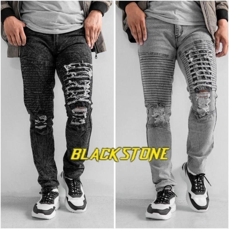 flas sale CELANA BIKER SOBEK SLIMFIT PANJANG / Celana Biker Motor / Celana Panjang Biker Sobek / Cel