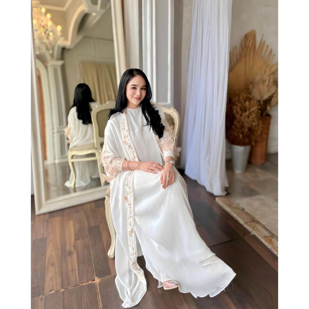 FLASH SALE Gamis Pesta Mewah Elegan | Baju Kondangan Wanita Kekinian | Dress Kondangan Kekinian | Ga