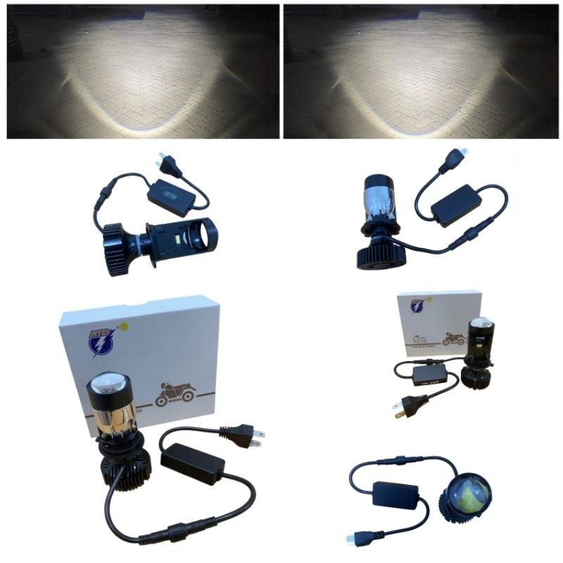 COD Lampu Utama H4 Mini Projector Led 2 Warna Original Bergaransi 1 PCS