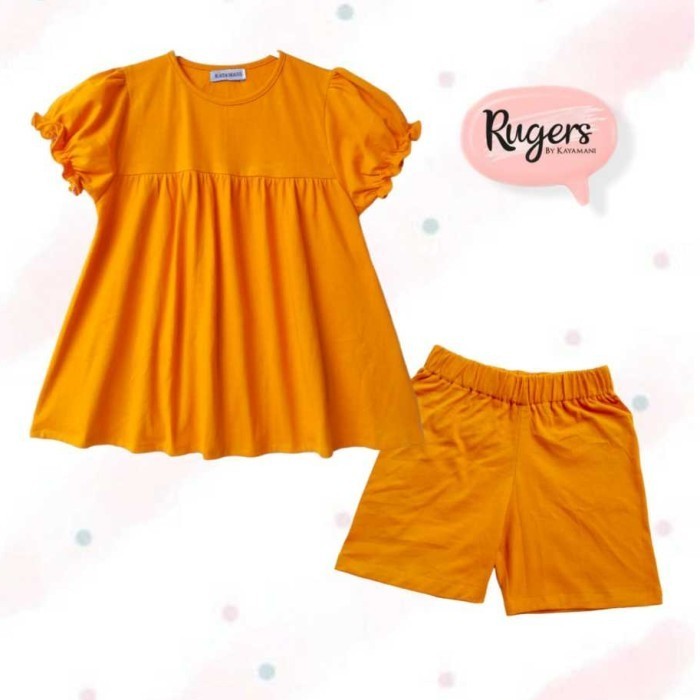 Rugers By Kayamani - Setelan Anak Perempuan - warna mustard