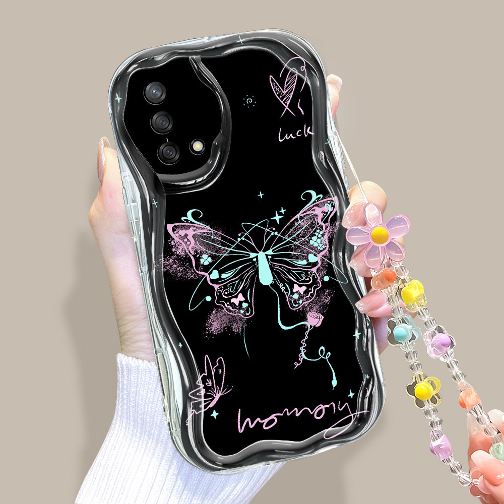Casing Hp Untuk For OPPO A74 A95 Phone Case Softcase Kesing Sofcase Cassing Soft Butterfly B3 4004 T