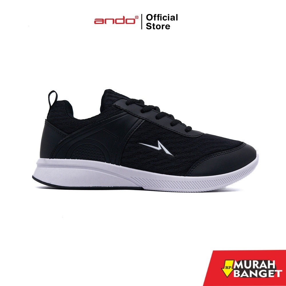 Sepatu running wanita- Ando Official Sepatu Sneakers Adrina Wanita Dewasa - Hitam/Putih