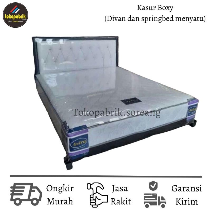 Kasur Boxy Multibed BedSet ukuran 160x200/Divan dan Springbed Murah bandung Garut