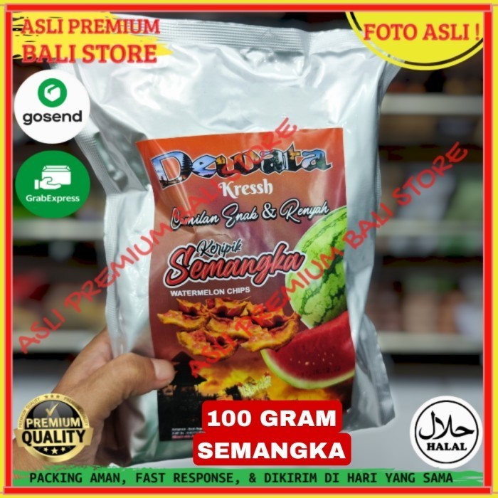 

OLEH OLEH MAKANAN CEMILAN CAMILAN SNACK KULINER KHAS ASLI ORI ORIGINAL BALI KERIPIK KRIPIK SEMANGKA 100 GRAM GR
