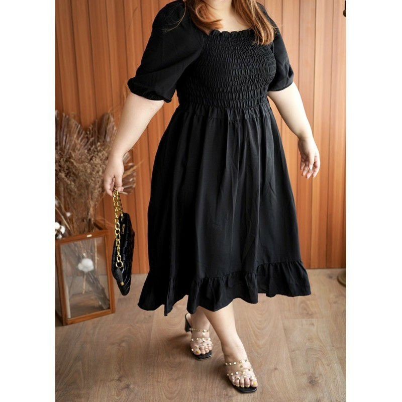 ARISKA RUFFLE DRESS POLOS/DRESS SABRINA JUMBO/S-XXXXL/DRESS BIG SIZE  JUMBO MURAH