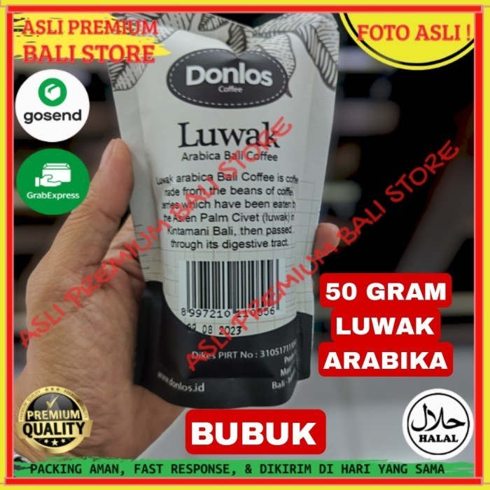 

OLEH OLEH MINUMAN KHAS ASLI ORI ORIGINAL BALI BUBUK SERBUK KOPI LUWAK ARABIKA 50 GRAM GR