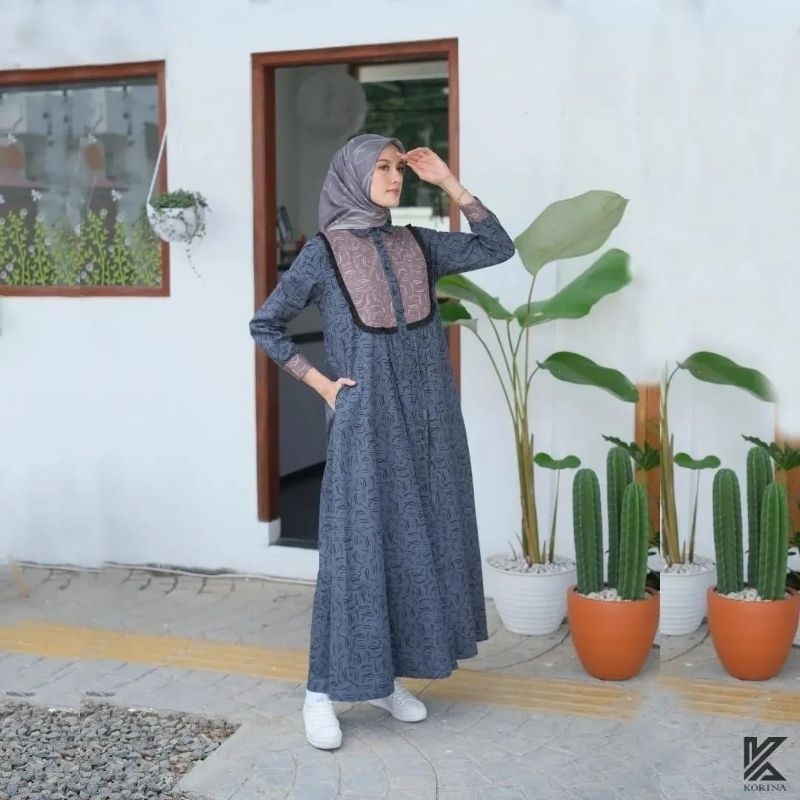 newpromoterbatas Kanola Dress Korina-Azizah Dress Korina-Mono Aurora Dress-Dress Korina-Korina Style