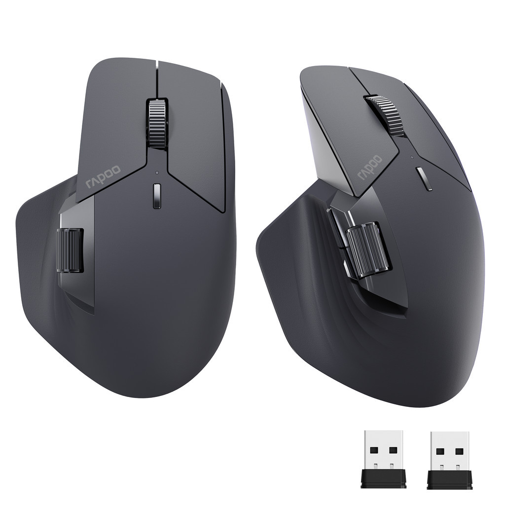 Rapoo MT760/MT760Mini Multi-mode Rechargeable Wireless Bluetooth Mouse Ergonomic 4000 DPI Support Up