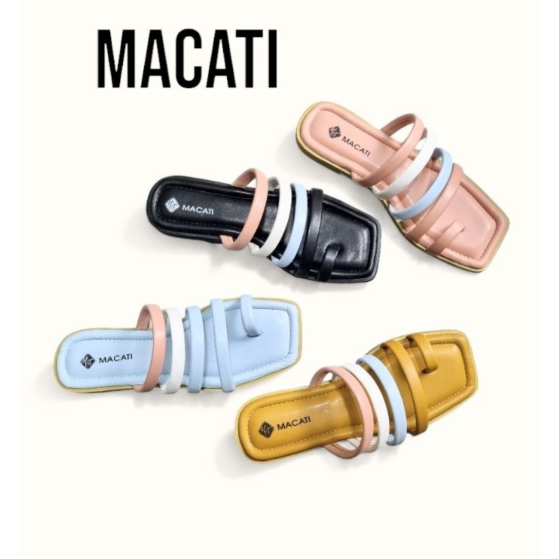 Sandal Slip-On Perempuan Hits Terbaru 2024 Macati / Sendal Lebaran Wanita Korean Style Sandal Murah 