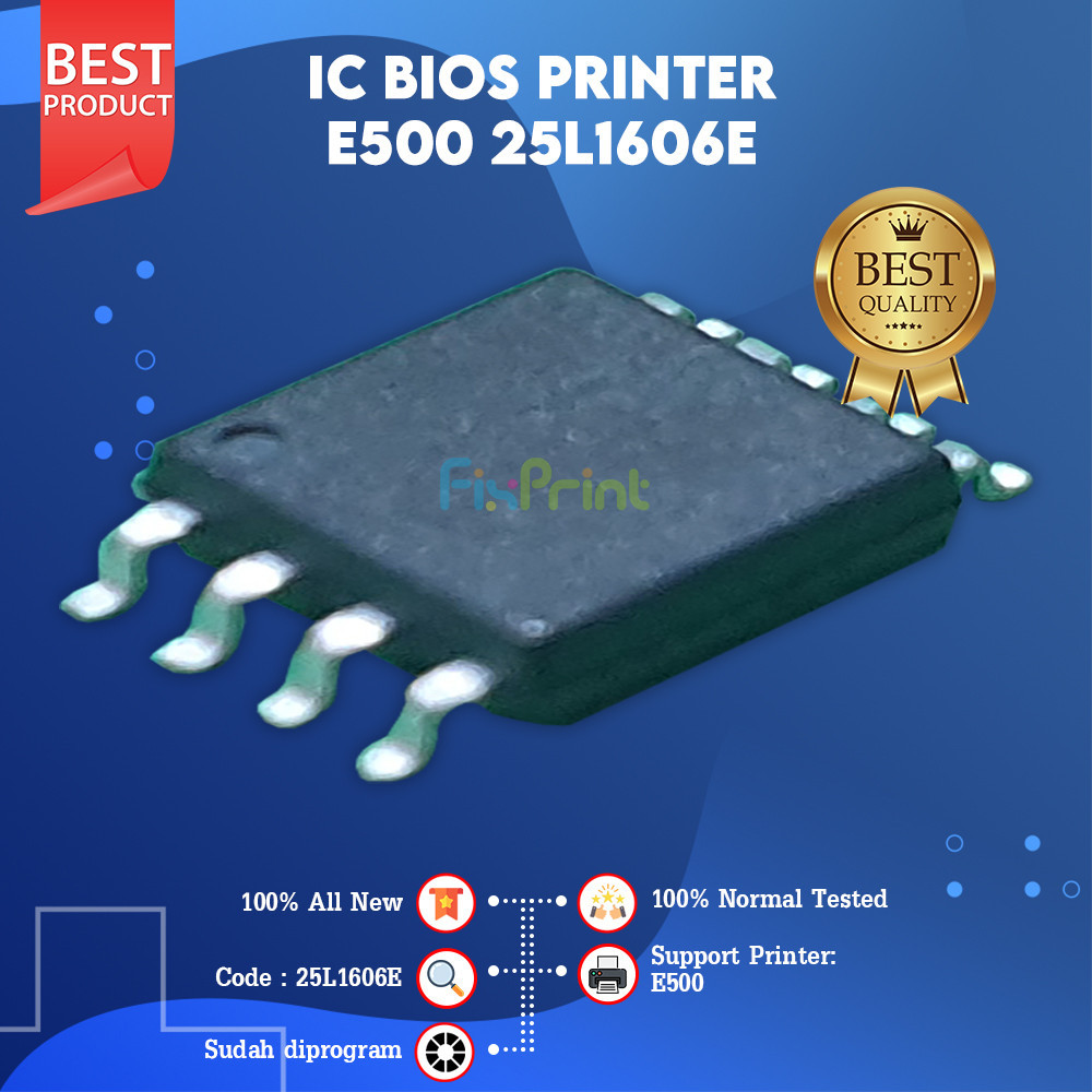 IC BIOS Can Printer E500 25L1606E, Resetter Firmware Printer Can E500, IC Mainboard E500 New