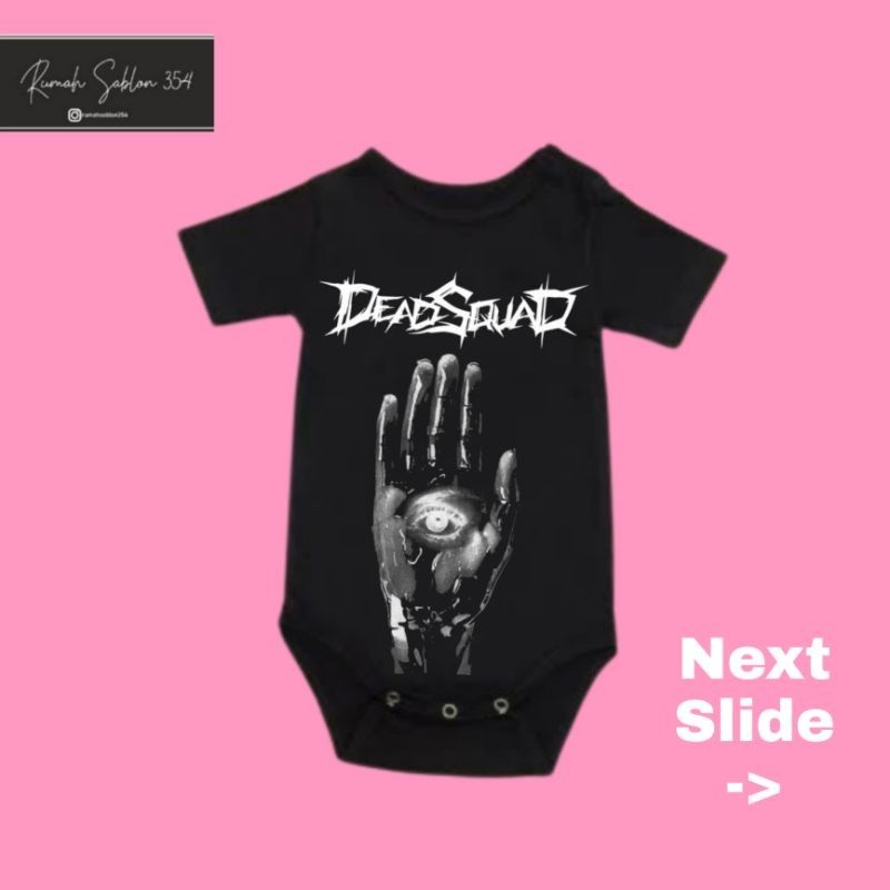 Kaos baju bayi band DEADSQUAD feat STARGAZERS jumper baby kids kaus distro logo METAL tee tulisan us