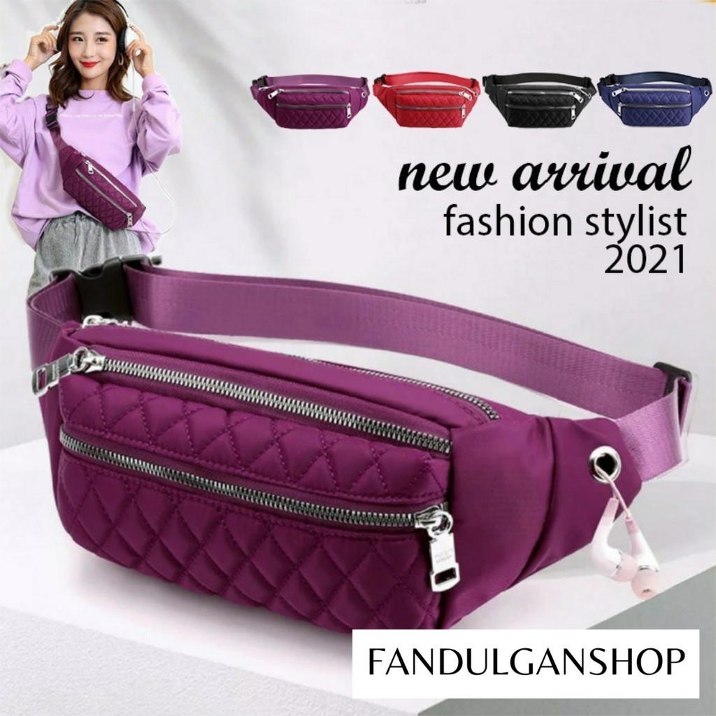 ❣️Promo❣️ TAS SELEMPANG WANITA KECIL DENGAN MODEL WAIST BAG BUAYA/CROCODILE UNTUK PRIA / WANITA BERO