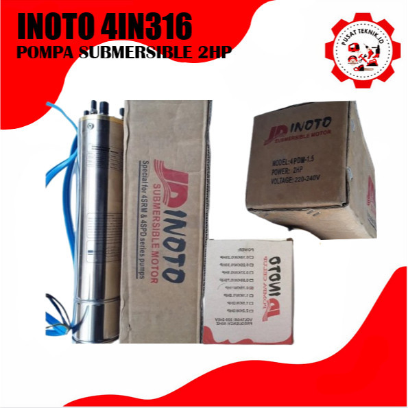 SUBMERSIBLE INOTO 4IN316 2HP POMPA CELUP SATELIT INOTO 4IN 316 KABEL PENDEK