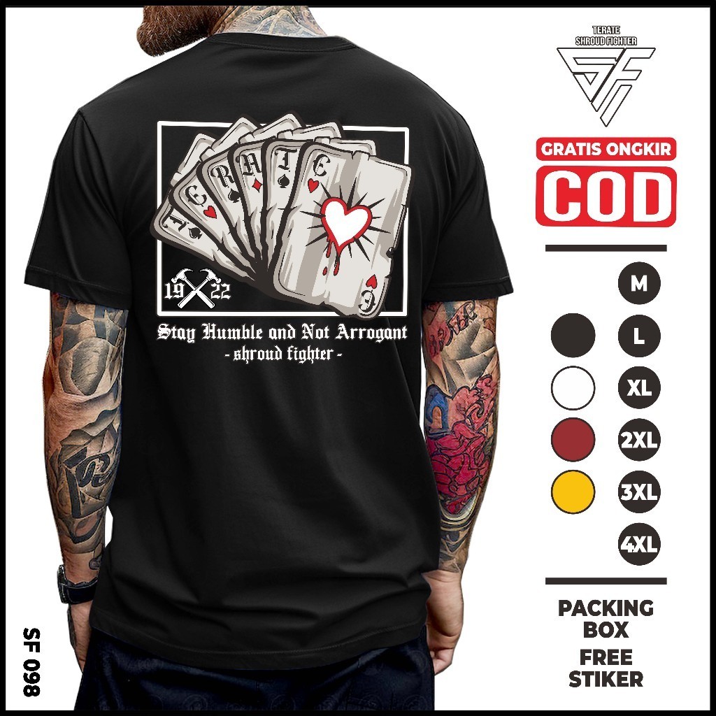PSHT Kaos Baju Psht Kartu Sh Terate Terbaru Distro Putih Lawasan Shroud Fighter