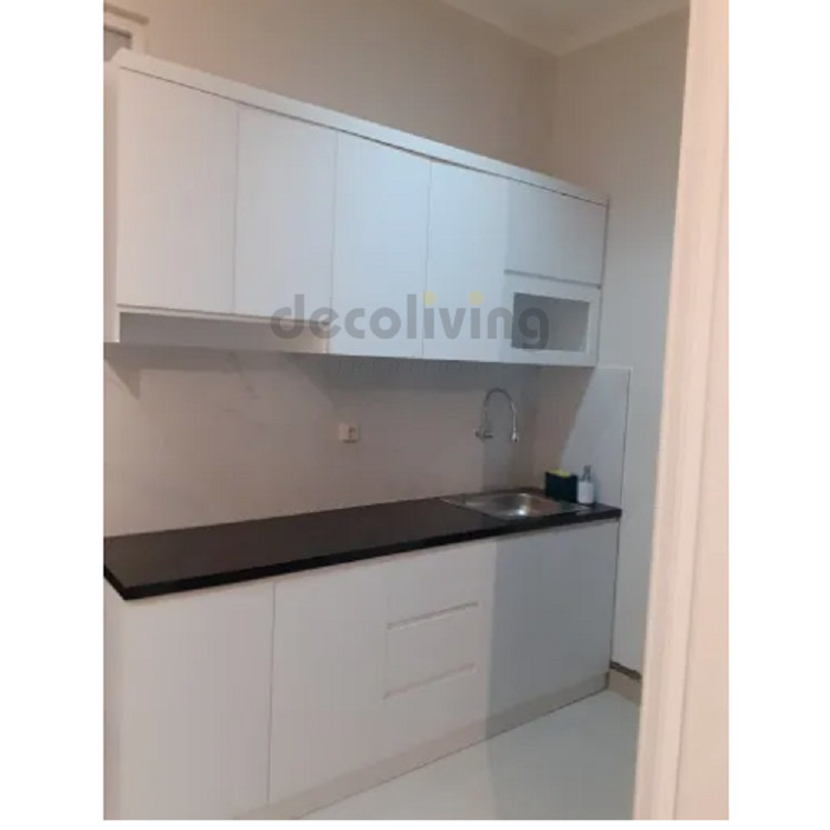 Kitchen Set Minimalis Modern 2 varian atas dan bawah 150cm - Rak Laci - Sudah Dirakit  free Wastafel