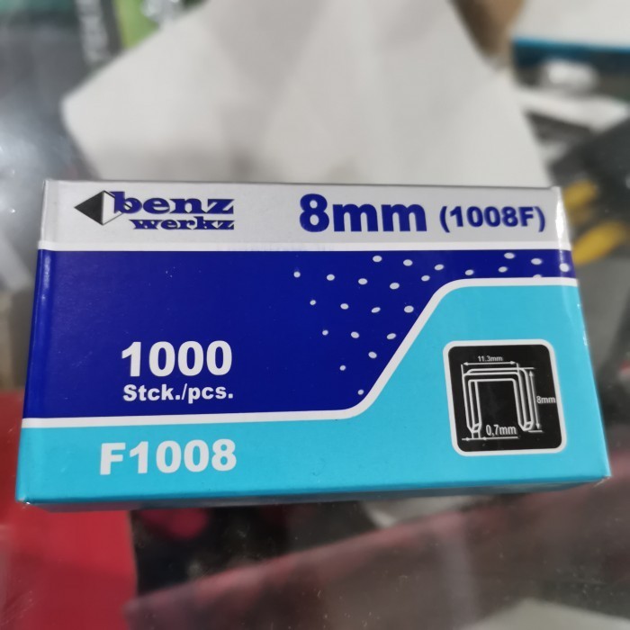 

isi staples Benz 6 dan 8 mm isi 1000 pcs refill gun tacker f1008 1006
