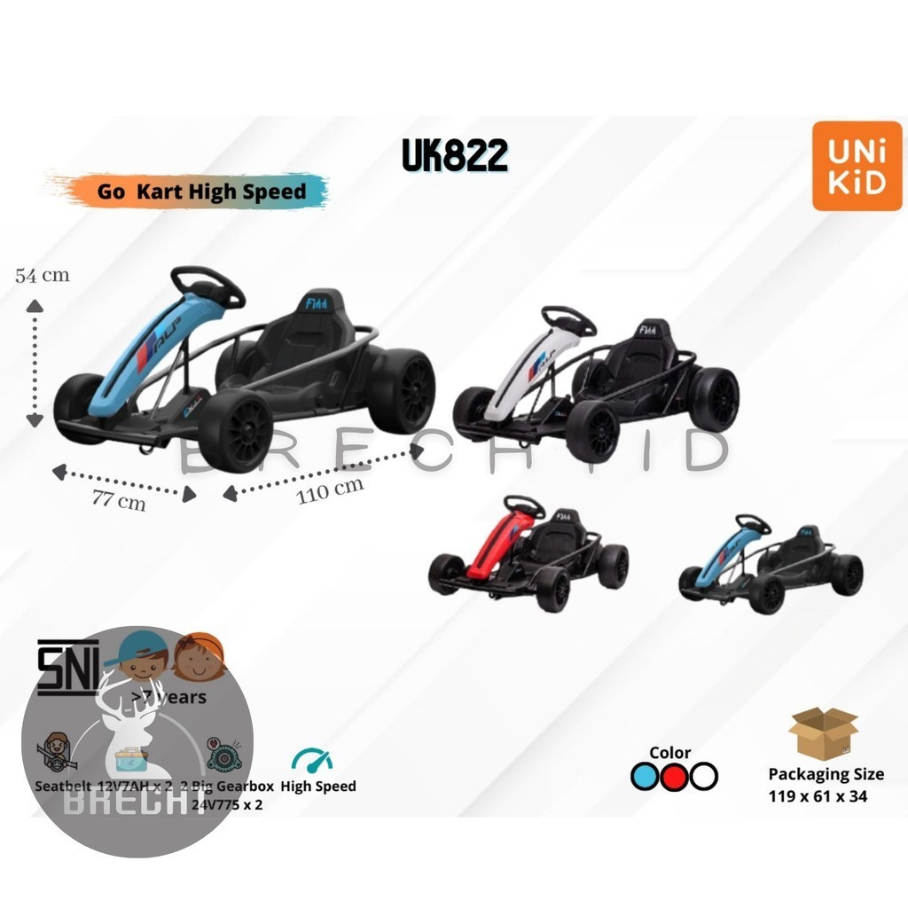 Mainan Anak Go Kart High Speed Unikid UK 822 / UK 906