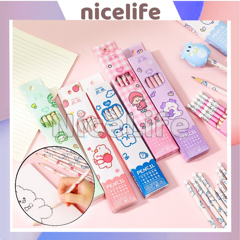 

Pensil Set Pack Cute / Pensil Cute 1 Set Isi 4pcs Dengan Penghapus / Stationery Set Lucu Karakter Set Perlengkapan