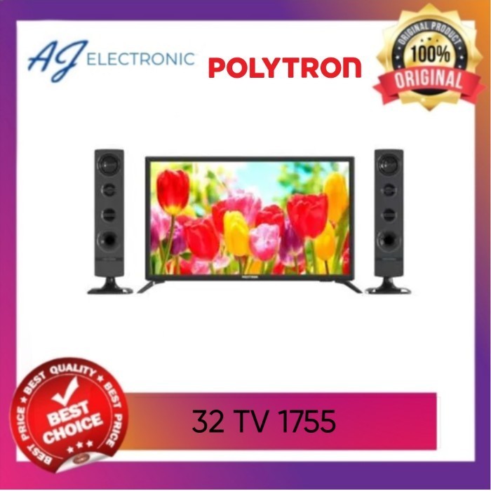 LED TV POLYTRON + TOWER 32INCH PLD 32TV1755 LED POLYTRON PLD32TV1755