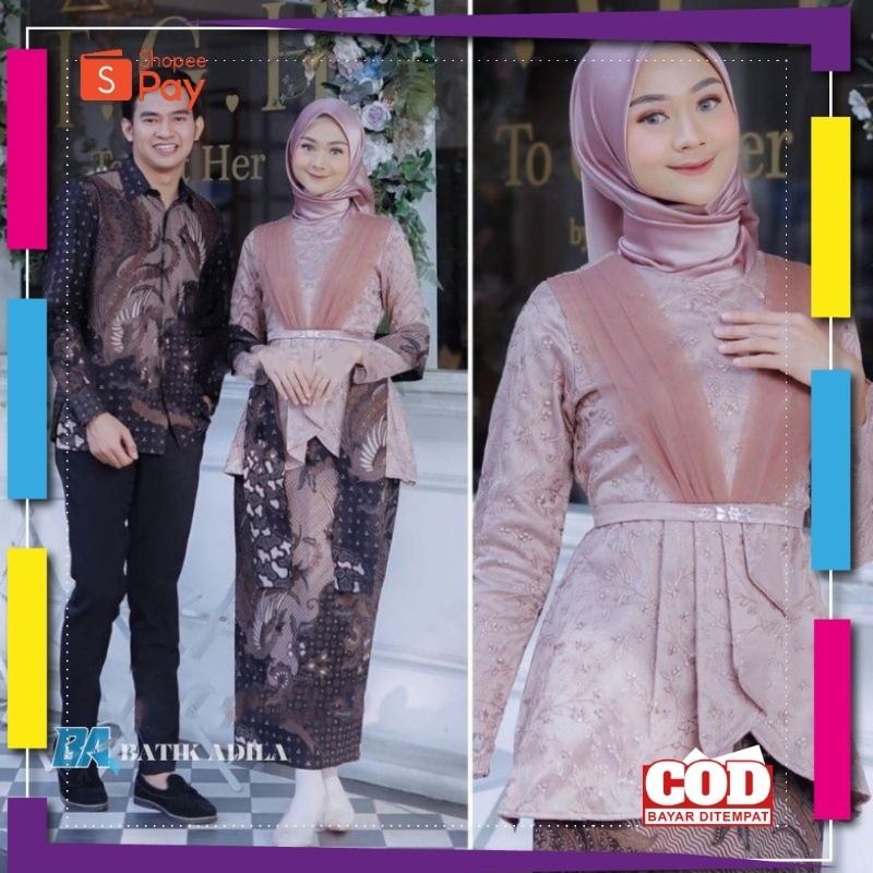 KAIN LEMBUT HALUS ADEM TEBAL / Couple Kebaya Modern Baju Wisuda Tunangan Lamaran Terbaru Baju Batik 
