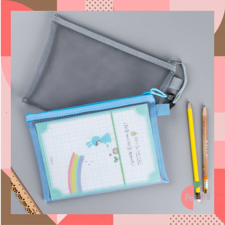 

PEACHs - S6245 Pouch Alat Sekolah Transparan / Organisasi Rapi dan Mudah Diakses