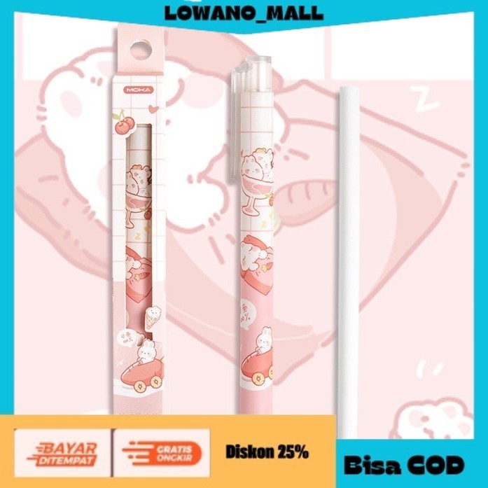 

[[BEST QUALITY]] TERLARIS Penghapus Pensil Eraser Mekanik Style Korean Stationery Cute Cartoon PINK BUNNY COD